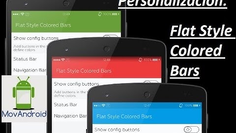 Flat Style Colored Bars (Xposed Installer)
