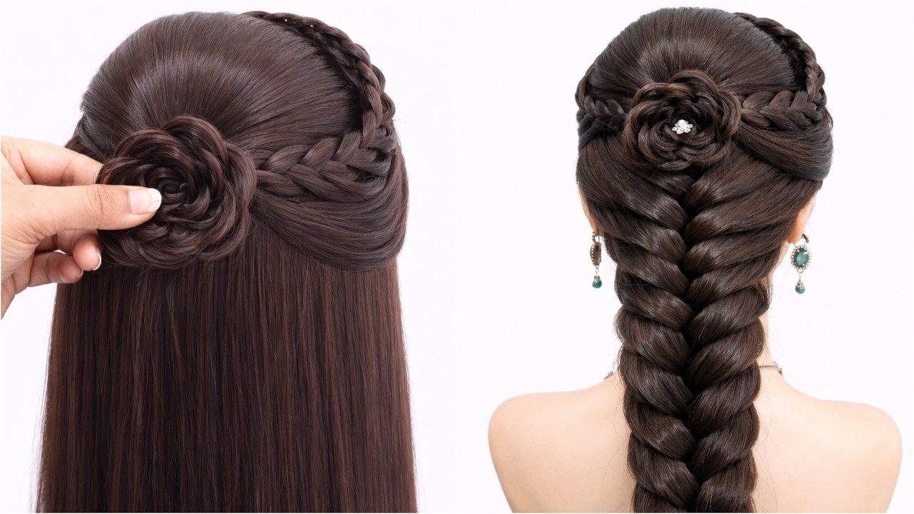 Elegant Long Ponytail hairstyle tutorial |New Easiest Ever for Beginners |New Hairstyle for girls