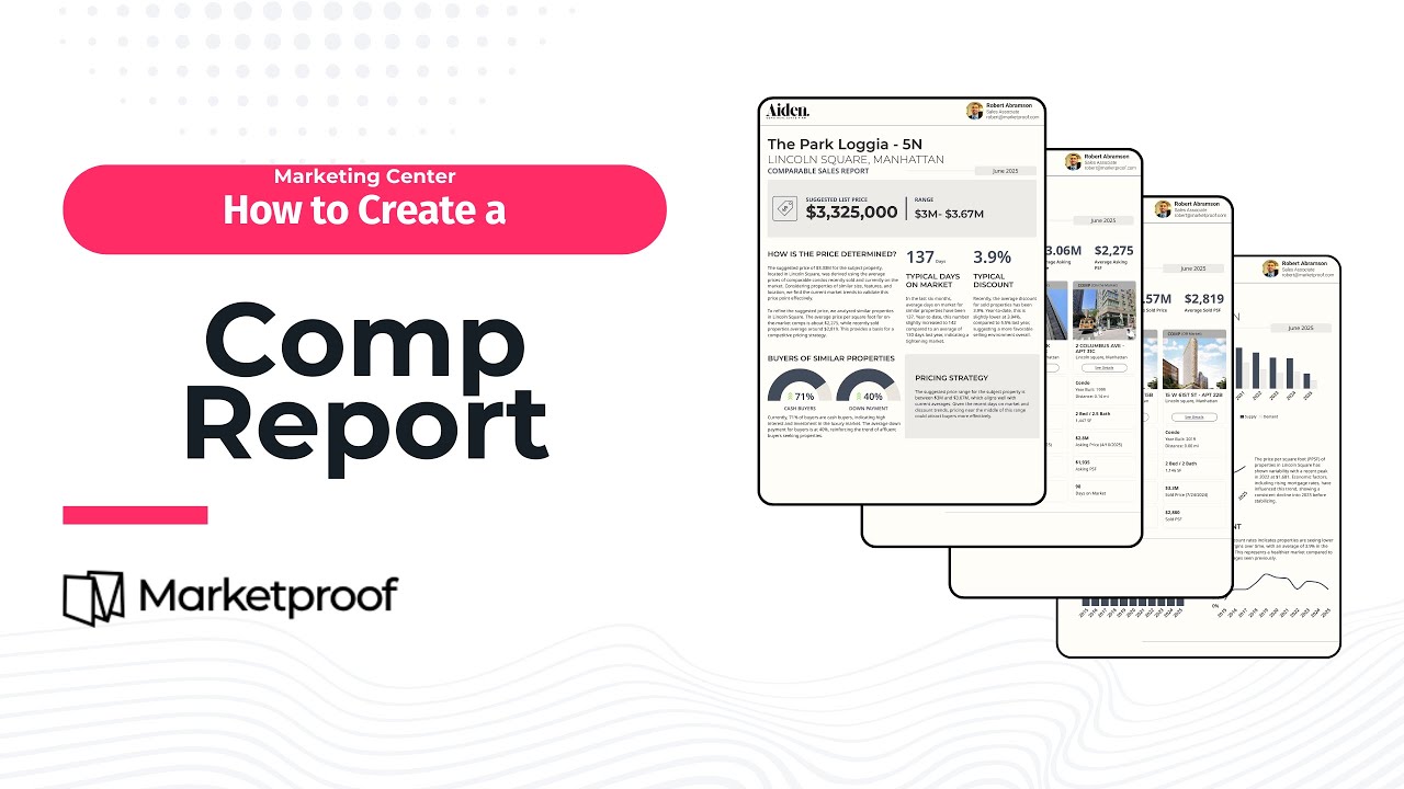 Marketproof's Marketing Center - Creating a Comp Report