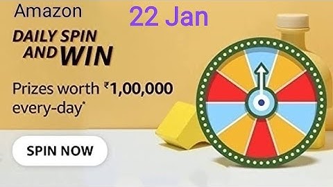 Amazon Daily Spin And Win Quiz Answers Today | 22 January 2022 | Daily QuizTime