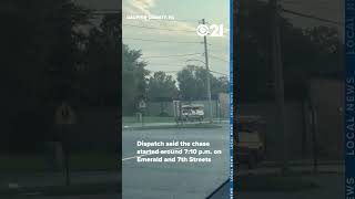 Police chase caught on camera