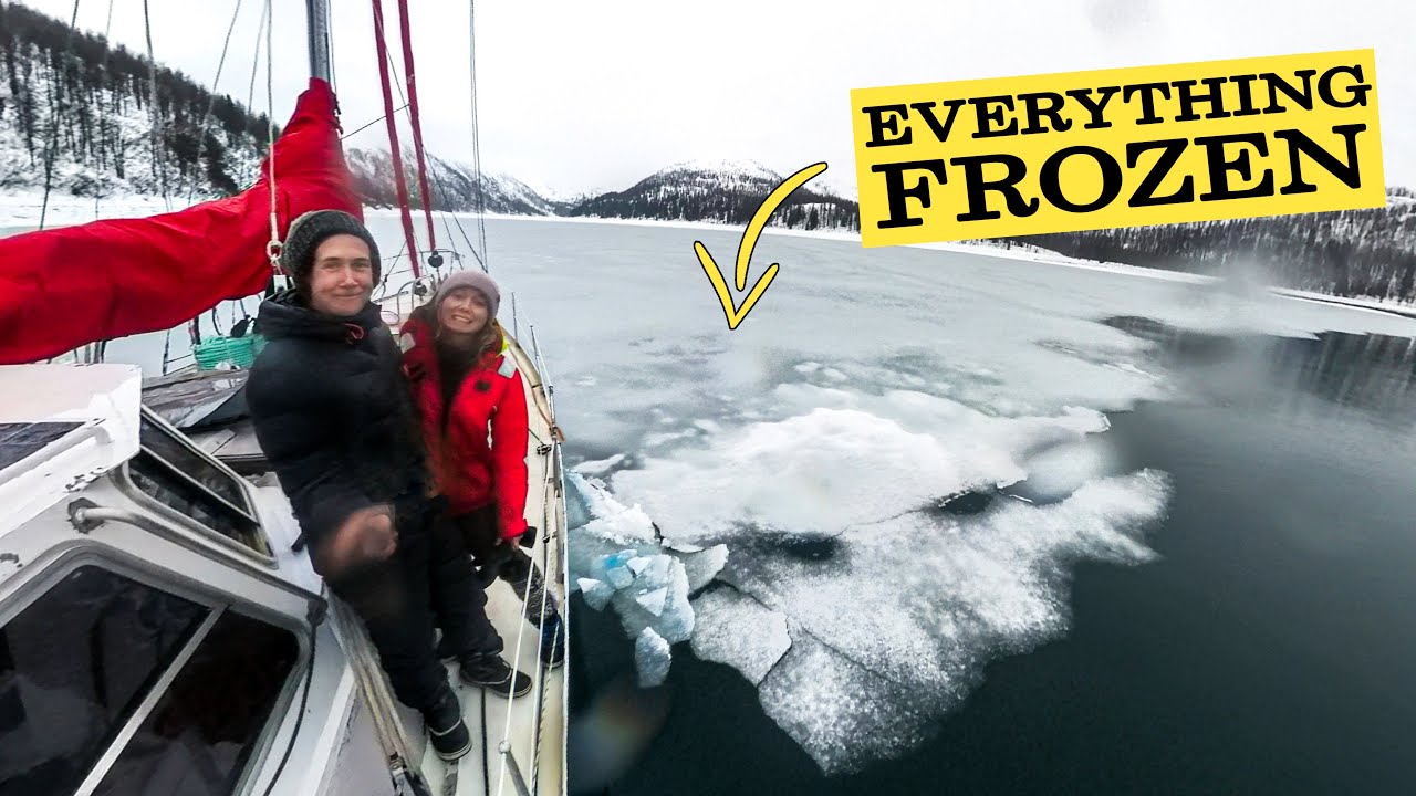 Winter Living On Our Sailboat in Alaska. Blocked by ICE.