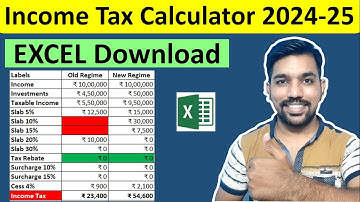 Income Tax Calculator 2024-25 Excel Download [FREE] | Income Tax Calculation