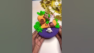 DIY idea 💞 Super clay diye gajor banalam #trend #funny #trending #clay #painting