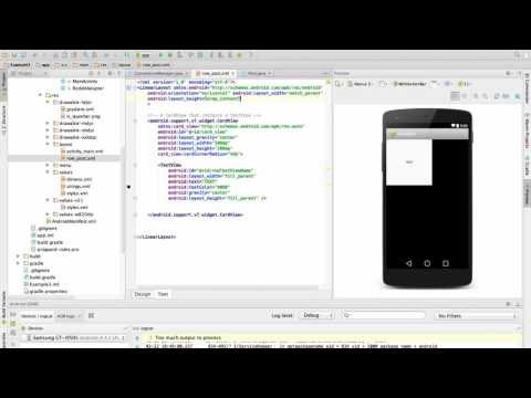 Android Tutorial From Beginner To Professional -081 CardView Lollipop new UI element