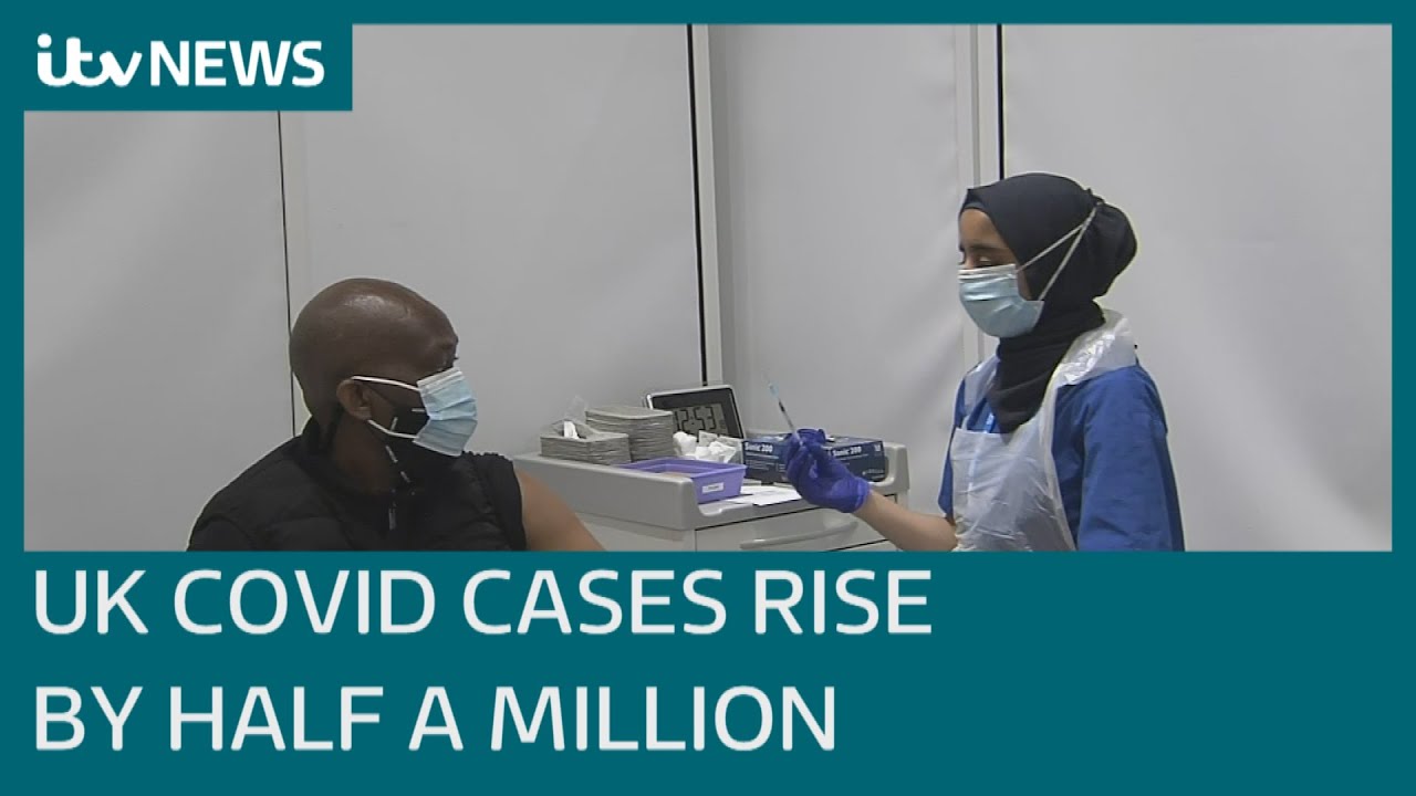 Covid-19 infections in UK jump by more than half a million in a week | ITV News