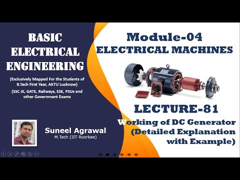 Module-4 I L-81 I Basic Electrical Engineering I Working of DC Generator