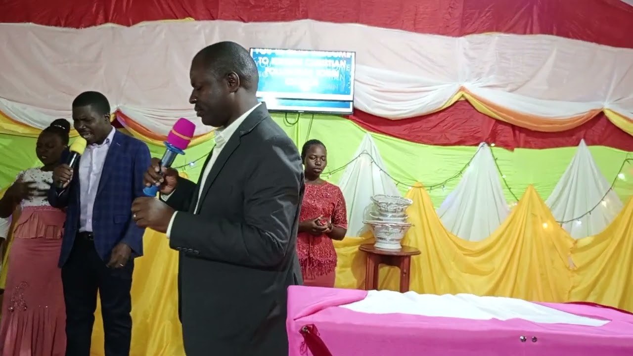 Pastor Asingura Richard Leading worship at kikuube Christian fellowship town church 24/8/25