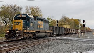 Welded Rail Train CSX K554 at Centerport! (10/30/21) [4K60]