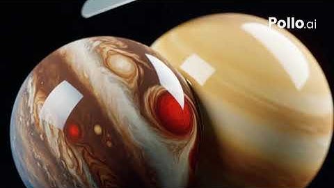 Jupiter and Saturn Crash (4K AI Video)