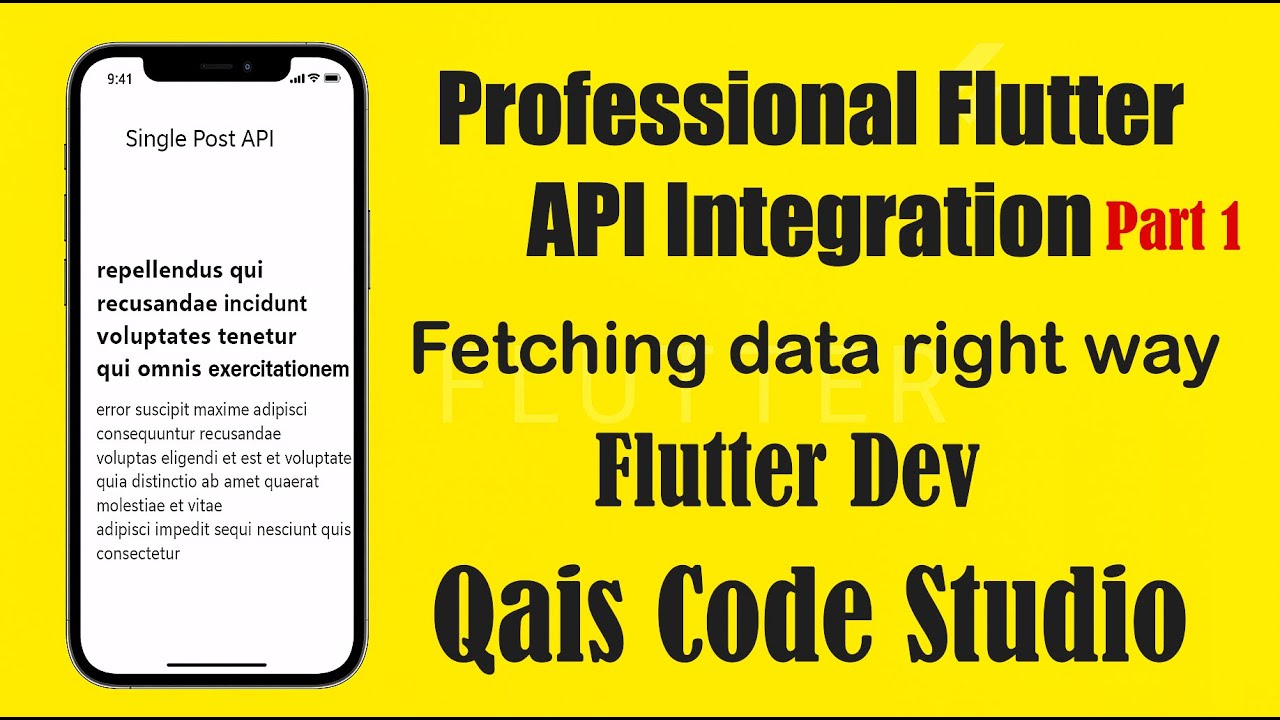 Flutter API Integration - Fetching Data from API | Single Post + Model ...