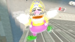 Wario Dies After Trying To Do Extreme Parkour Off 50-Story Buildings And Plummets To His Death