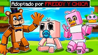 ¡ADOPTADO por ANIMATRONICOS en Minecraft! (FNAF) 😱🐻 BEBÉ NOOB y FREDDY and CHICA