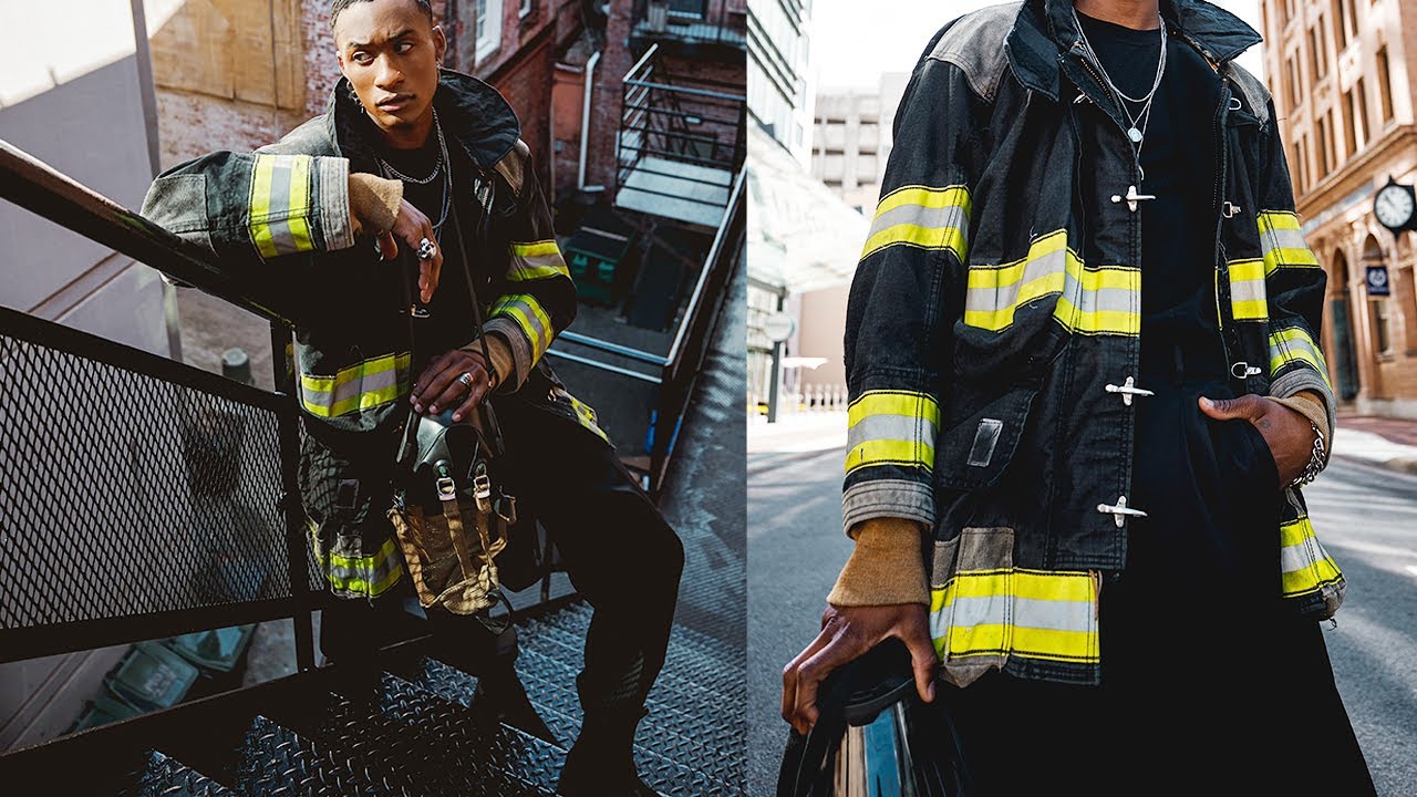 DIY Calvin Klein 205W39NYC Fireman Inspired Jacket for ONLY $170 ?!?! Easy  No-Sew Tutorial - YouTube
