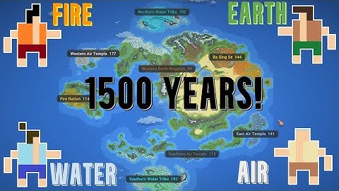 The 4 Elements Fight On The Avatar Map For 1500 Years! - WorldBox