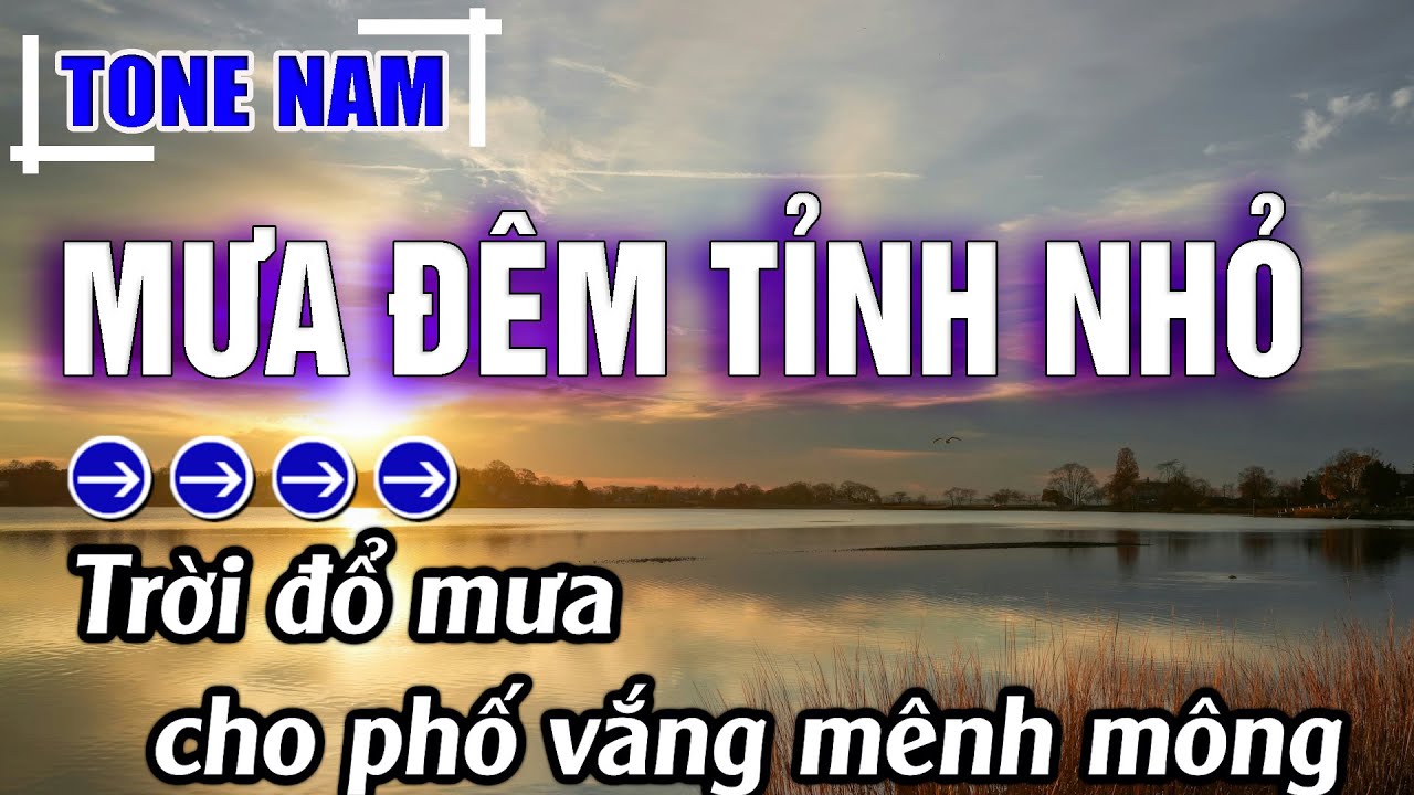 Mưa Đêm Tỉnh Nhỏ Karaoke Tone Nam Beat Mới | Karaoke Đăng Khôi