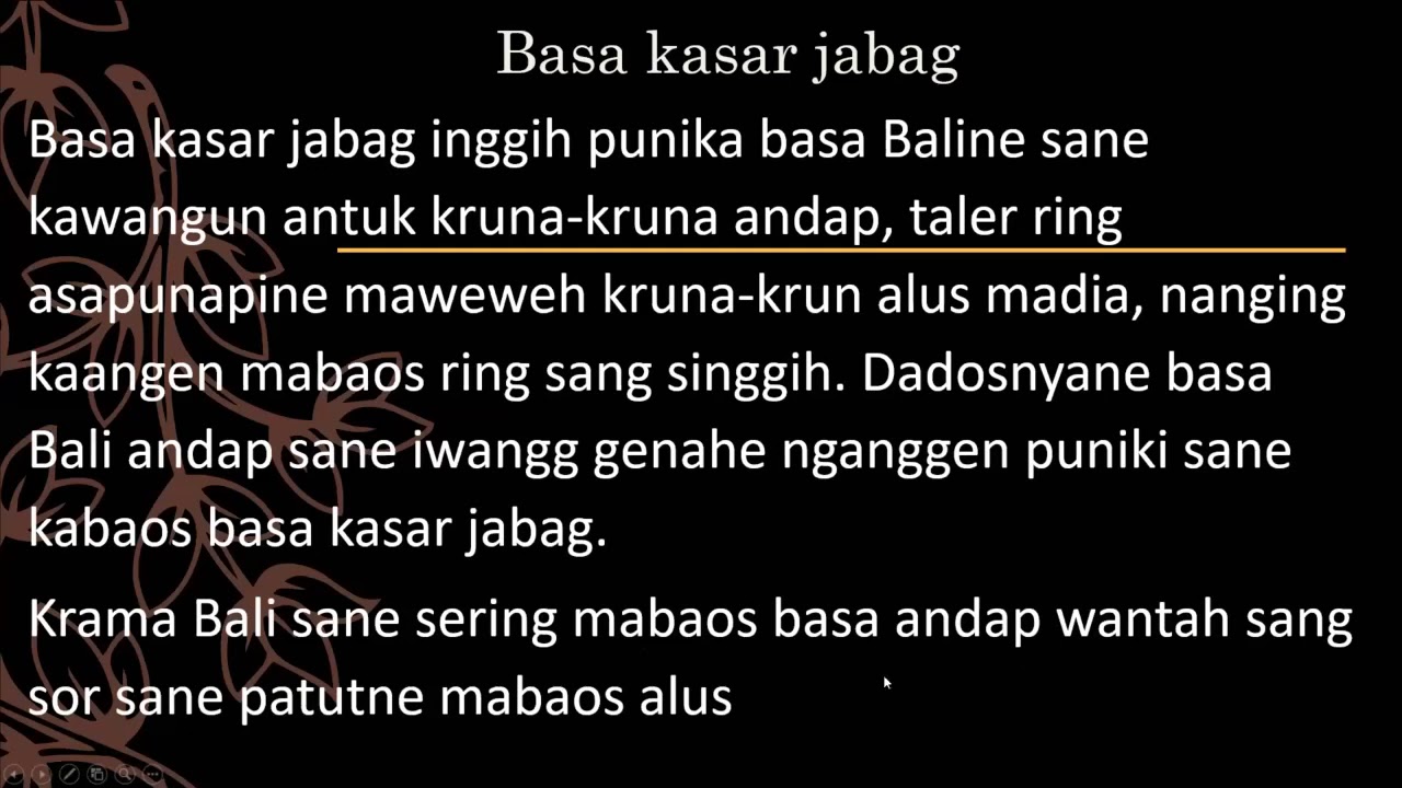 Bahasa Daerah Bali Kelas XI Pertemuan 6 