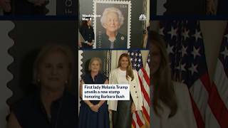 Melania Trump unveils Barbara Bush stamp