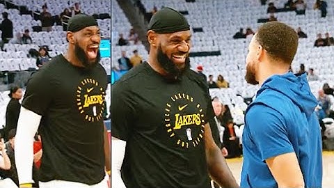 LeBron James Shocks Stephen Curry After Surprising Him Before Christmas Game! Lakers vs Warriors