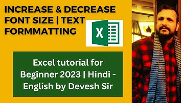 Increase & Decrease Font Size |Excel tutorial for Beginner 2023 | Hindi-English