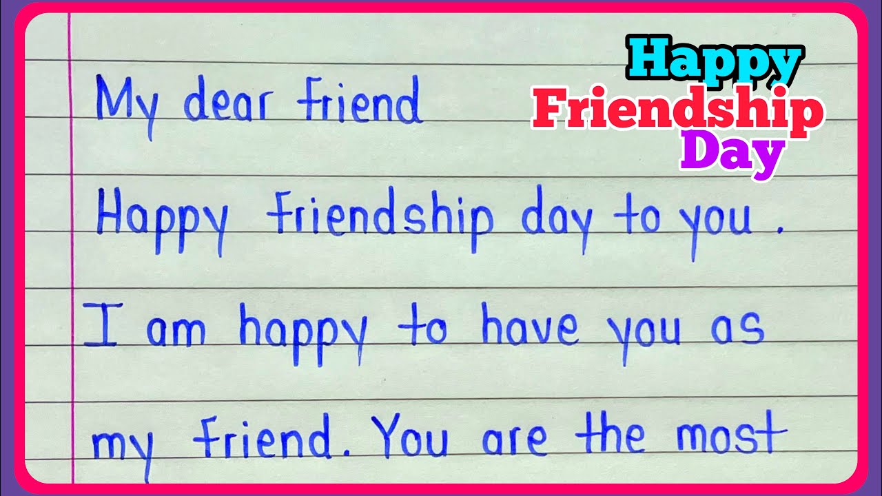 Friendship day card writing  Happy friendship day 2023 writing  Friendship day message