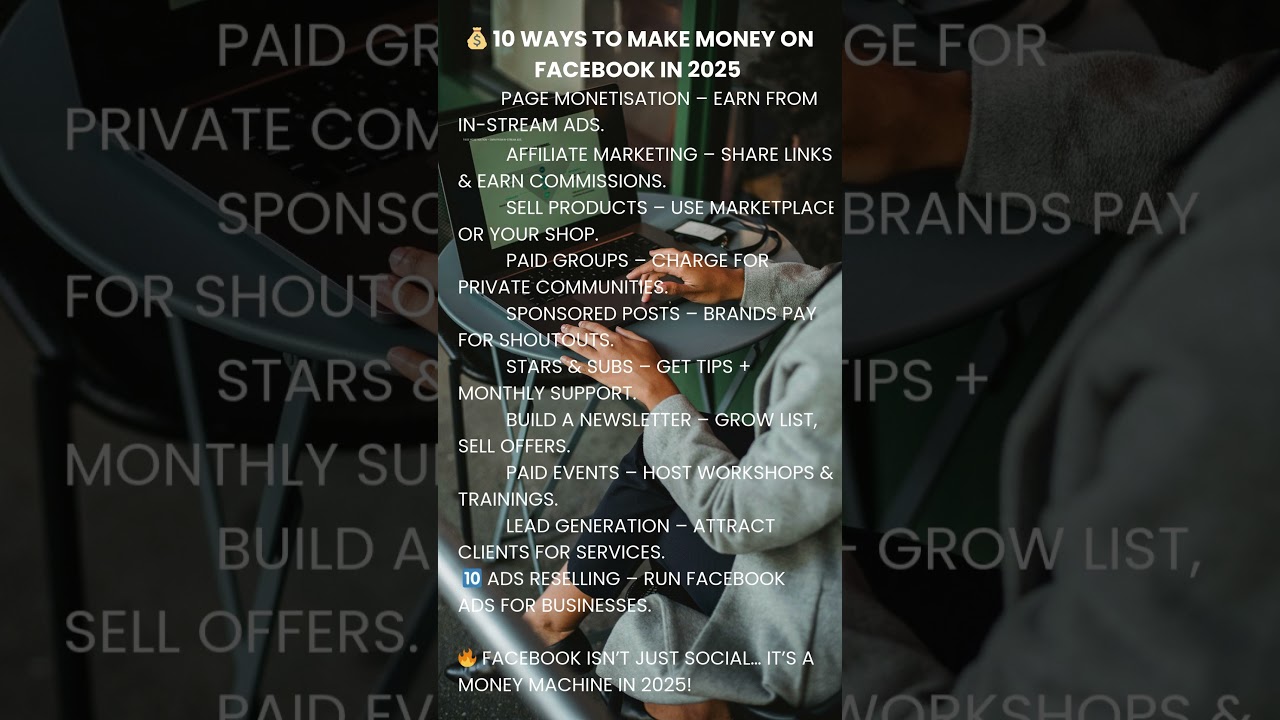 10 Ways to Make Money from Facebook in 2025 💰 