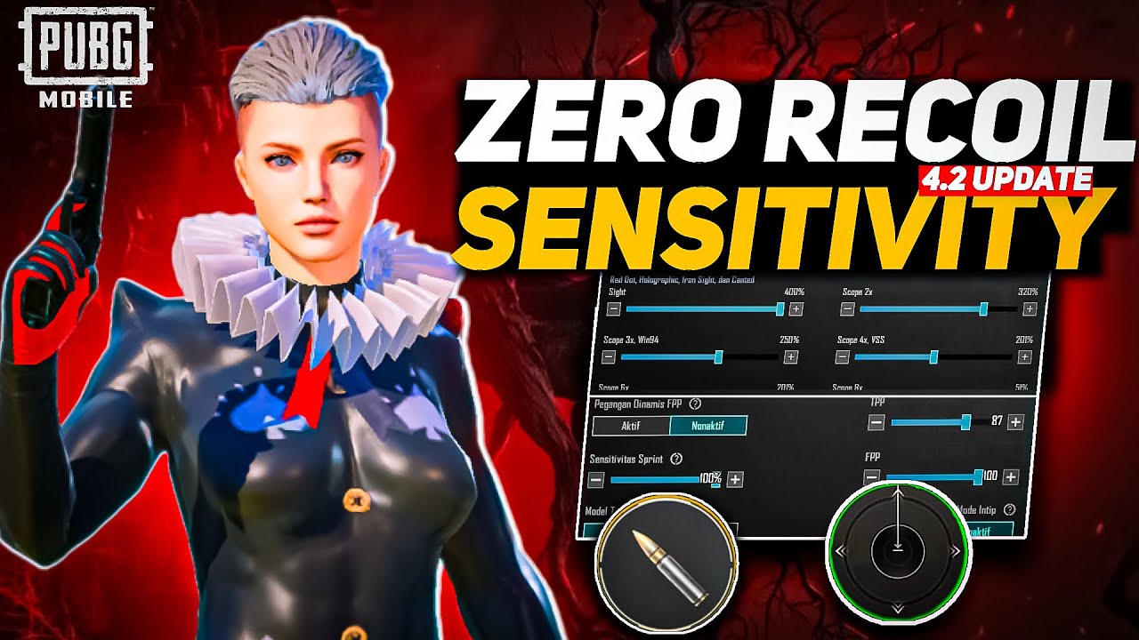 PUBG 4.2 UPDATE SENSITIVITY CODE | PUBG BEST SENSITIVITY SETTINGS | PUBG ZERO RECOIL SENSITIVITY 