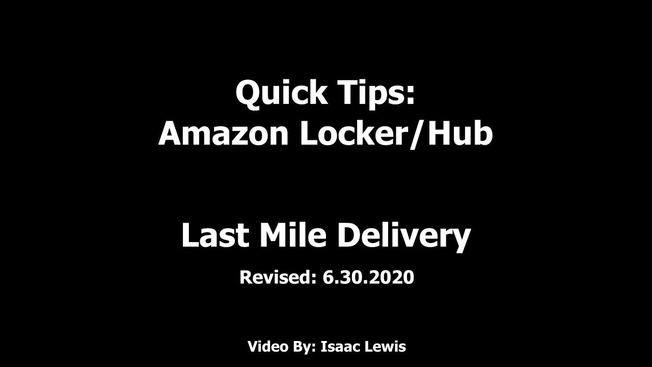 Quick Tips Amazon Hub/Locker YouTube