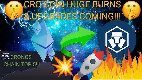 CRO COIN BREAKING NEWS!!! CRONOS CHAIN TOP 5 + HUGE UPGRADE COMING! CRYPTO.COM BURNS MORE CRO 🔥 BTC