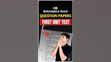 First Unit Test Exam | Maharashtra Board