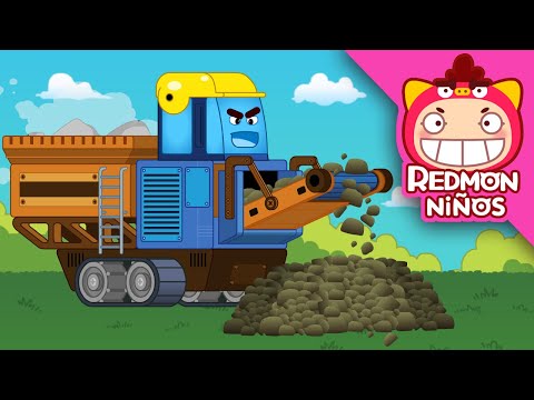 ¡Construyamos una trituradora de piedras! | Construyendo vehículos | Español | REDMON NiÑOS 4K