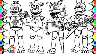 Five Nights at Freddy's Coloring Pages / FNAF 6 Pizzeria Simulator / Coloring Rockstar Animatronics