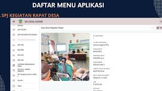 DAFTAR MENU APLIKASI SPJ DESA OTOMATIS