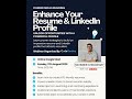 Enhance Your Resume & LinkedIn Profile – Special Session This Sunday 2025 08 17 16 29 GMT+05 30 –