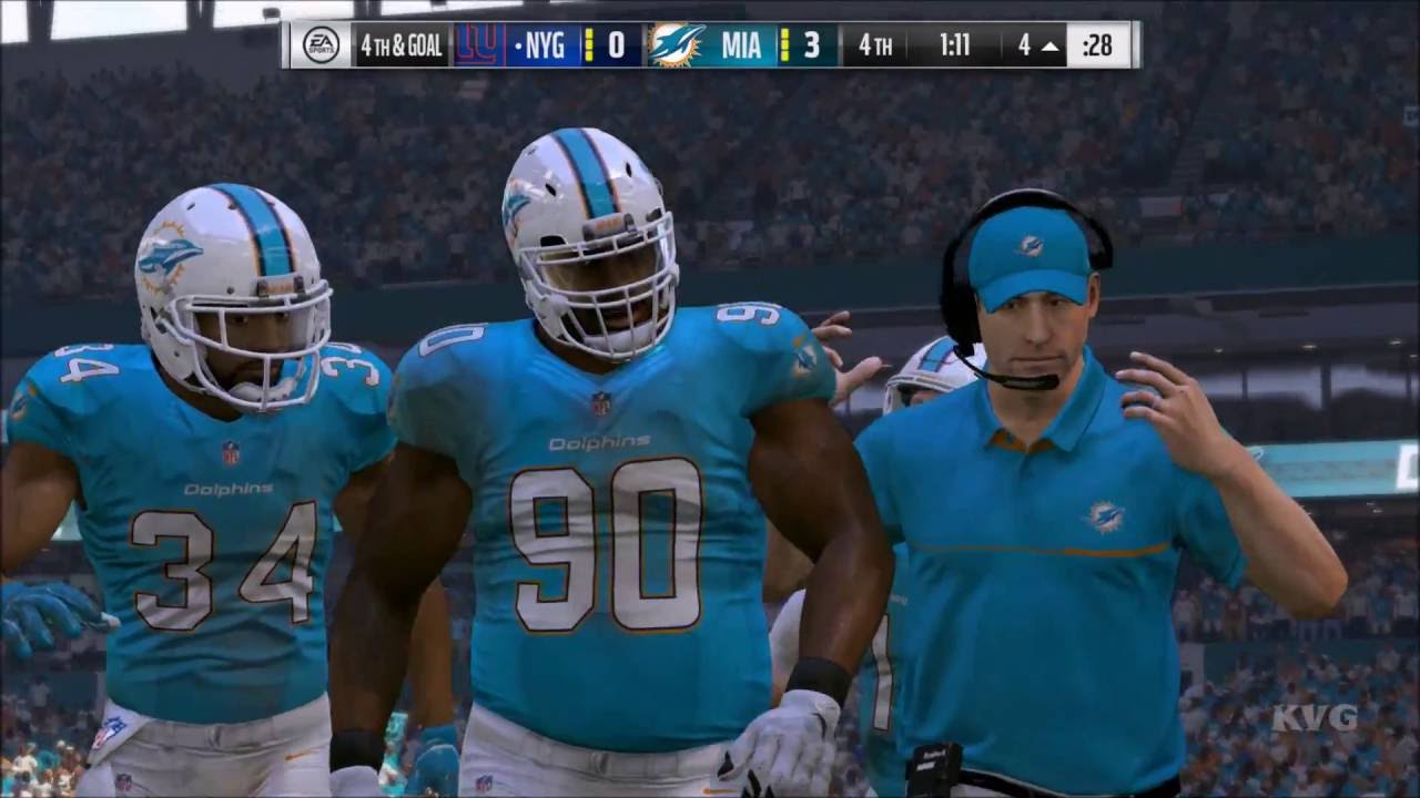 Madden NFL 17 - New York Giants vs Miami Dolphins | Gameplay (HD) [1080p60FPS]