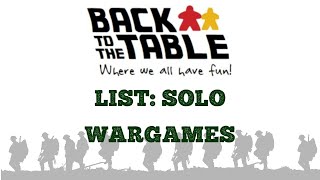 Solo Wargames List