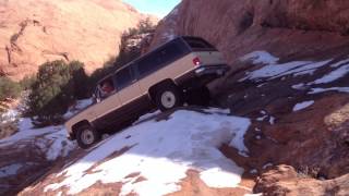 Suburban backwards up Tip-over Challenge at Hell's Revenge