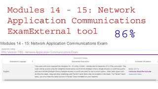 Modules 14 - 15: Network Application Communications ExamExternal tool  Answers.  Older.