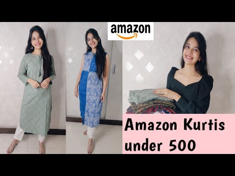 Affordable Daily Wear COTTON Kurta Set Haul Under 500 | Amazon Kurti Set  Aanchal - YouTube