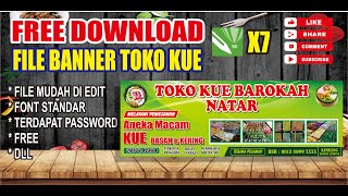 CARA MUDAH MEMBUAT BANNER FREE DESAIN BANNER TOKO KUE
