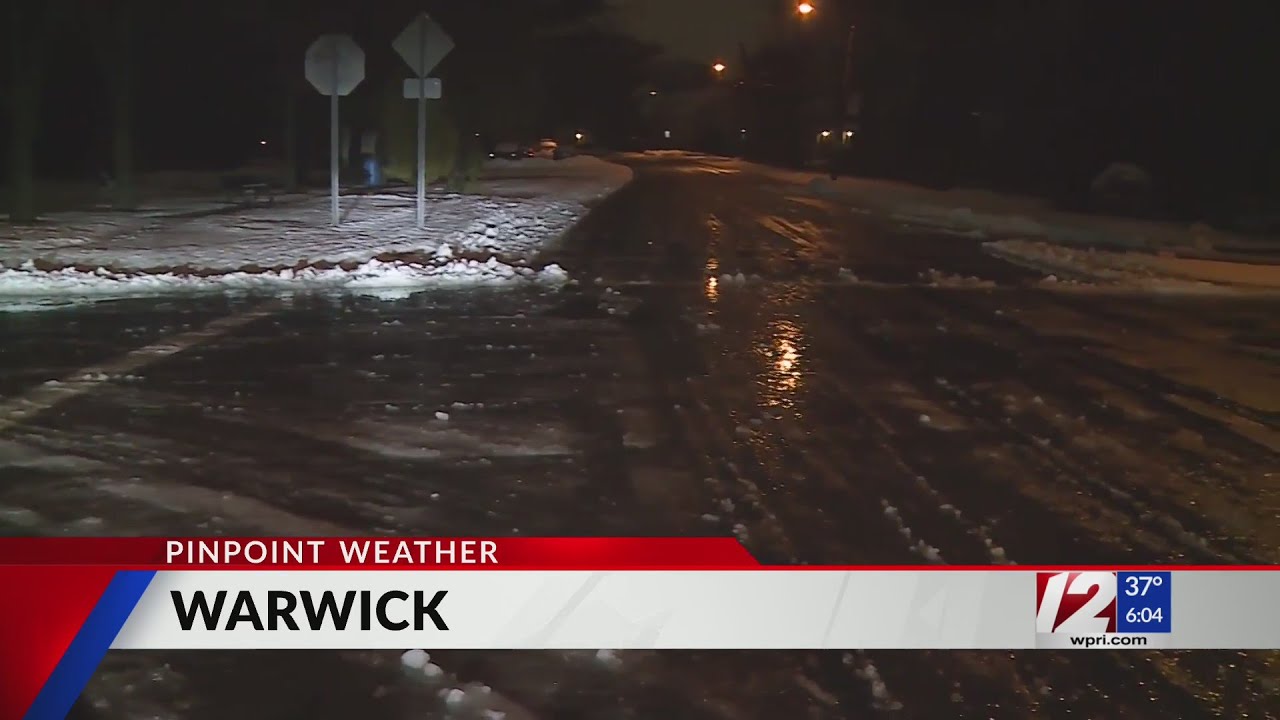Cleanup underway; snowy, slushy roads making travel difficult - YouTube