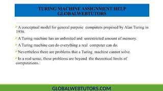 Computation theory Assignment Help