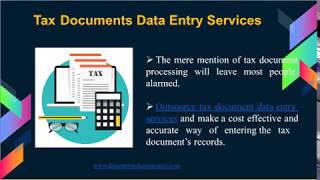 Tax Documents Data Entry Services - Data Entry India Outsource