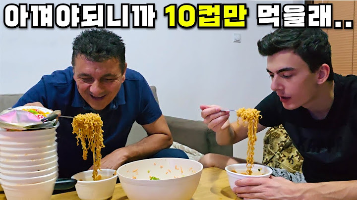 Daily life in Macedonia part 2 (Dad and brother eating 10 Korean cup noodles in one meal)
