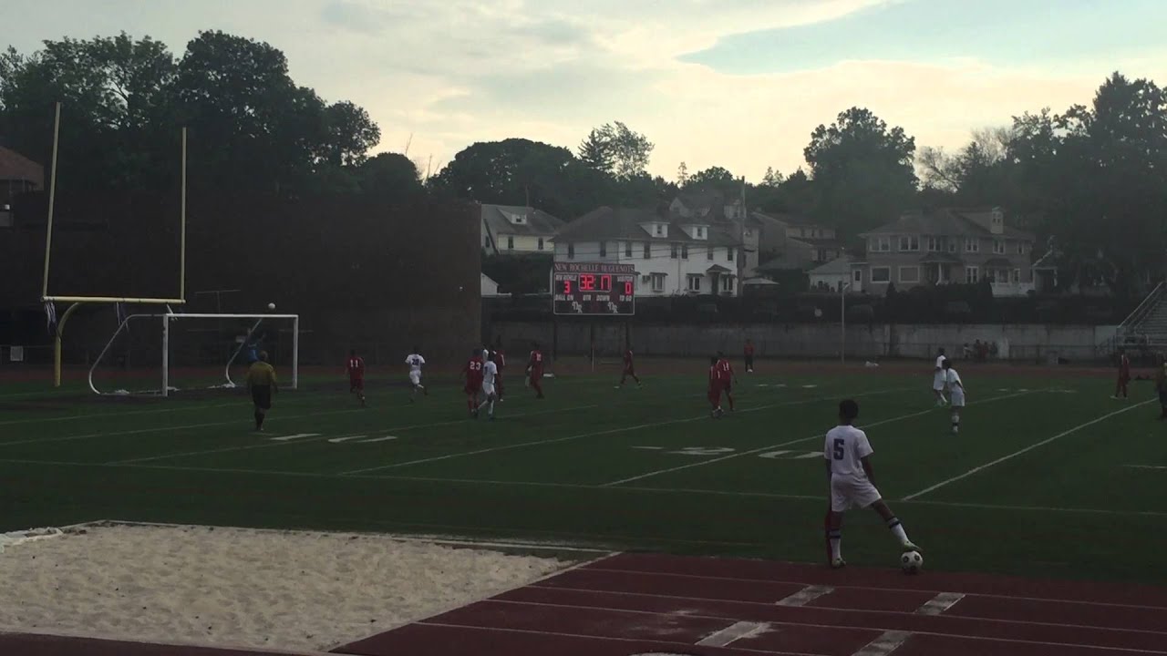 High School soccer free kick goal YouTube
