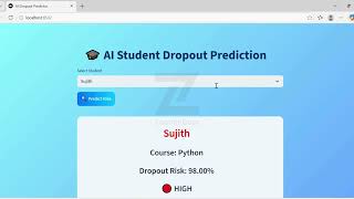 4  AI Student Dropout Prediction System output