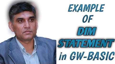 EXAMPLE OF DIM STATEMENT IN GW-BASIC | Finding Largest number from a list With detailed Explanation