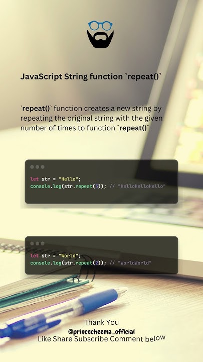 JavaScript String function repeat() #javascript #repeat ( #shorts ...