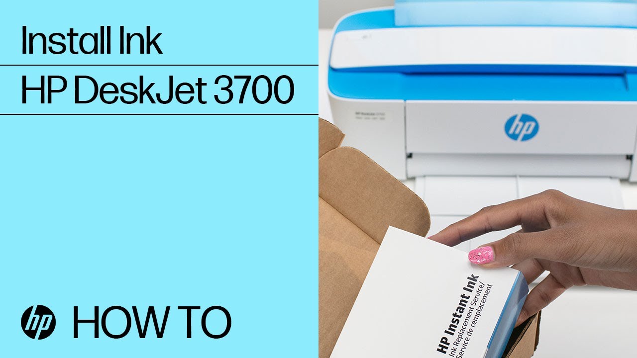 Replace ink cartridges in the HP DeskJet 3700 / 3755 Printer Series | HP  Printers | @HPSupport - YouTube