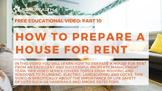 How to Prepare a House for Rent [Part 10]
